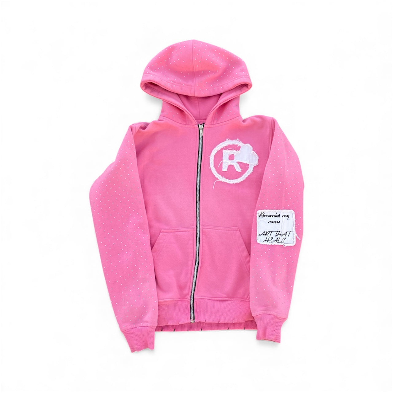 Pink “RMN” hoodie