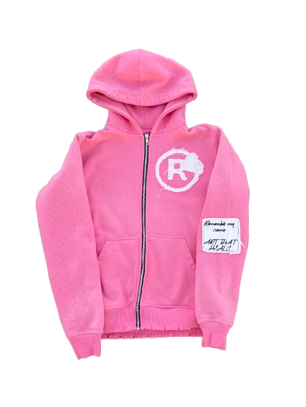 Pink “RMN” hoodie