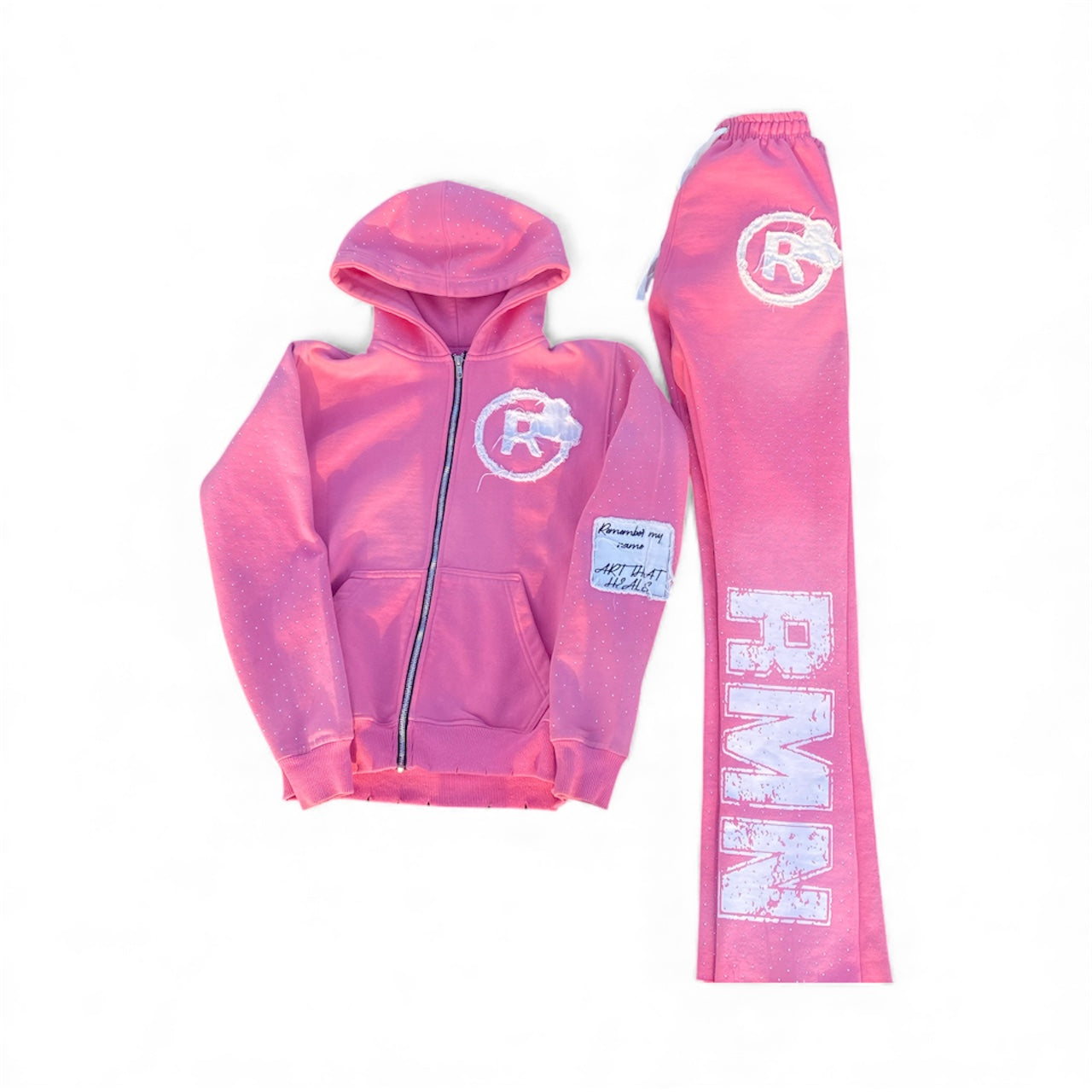 Pink “RMN” Rhinestone Set