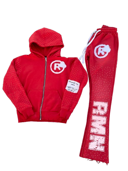 Red “RMN” Rhinestone set