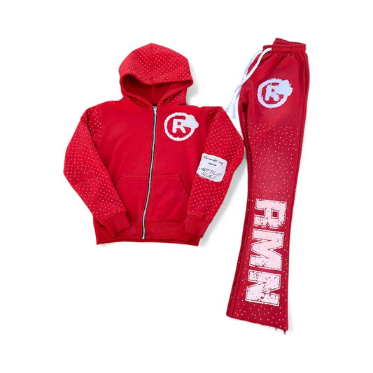 Red “RMN” Rhinestone set