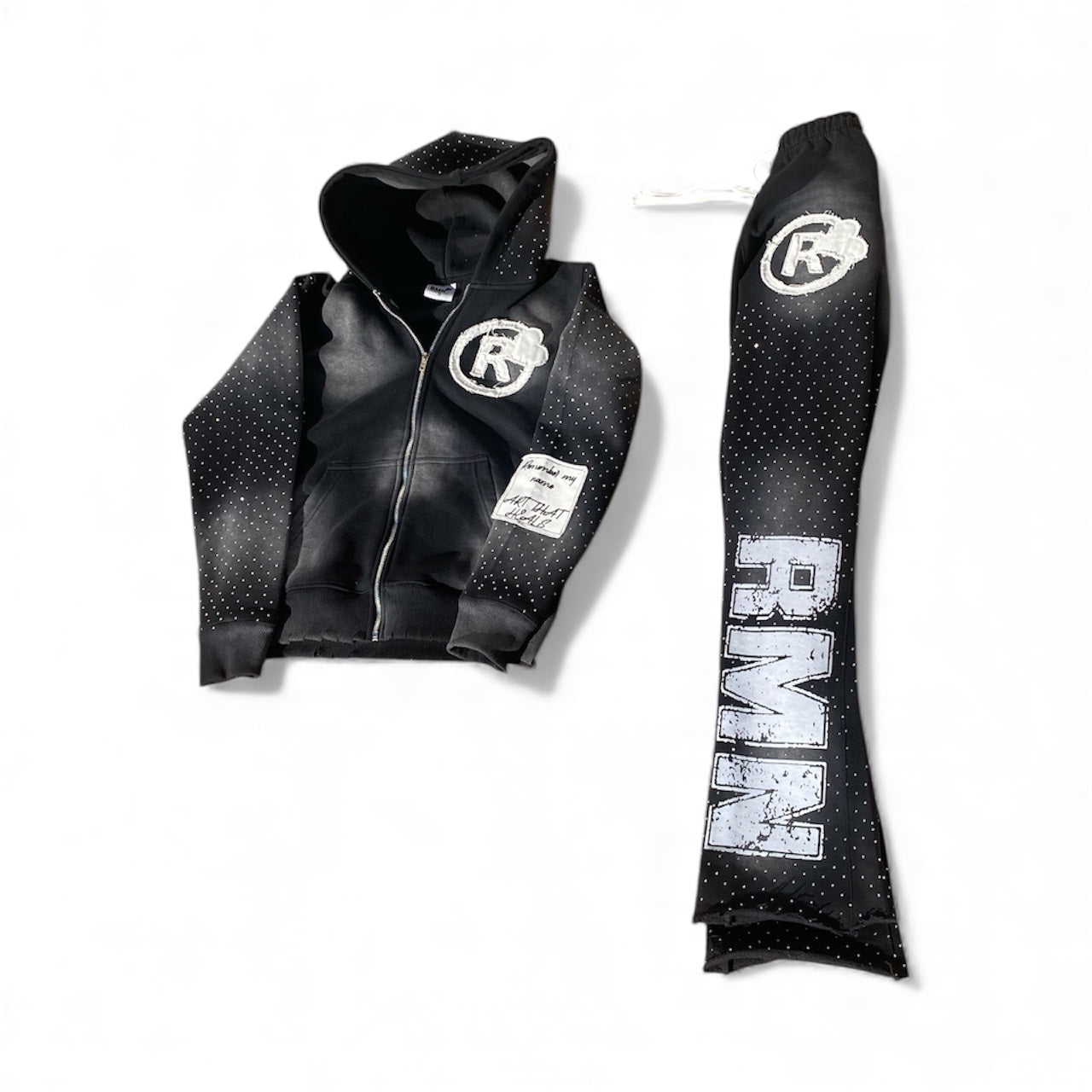 Black “RMN” Rhinestone Set
